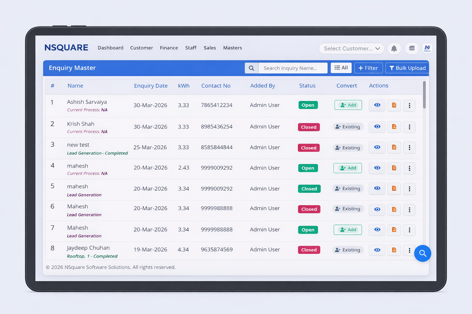 Lead Management CRM